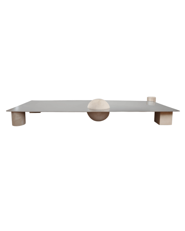 PETRA LOW LONG SILVER TABLE